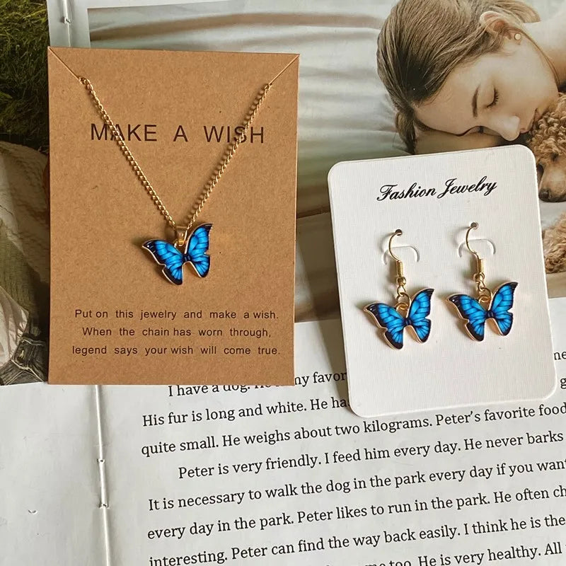Fashion Women Necklace Korea Style New Butterfly Pendant