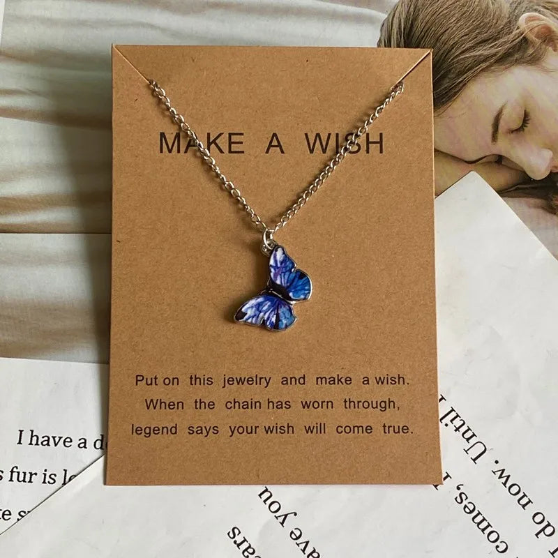 Fashion Women Necklace Korea Style New Butterfly Pendant