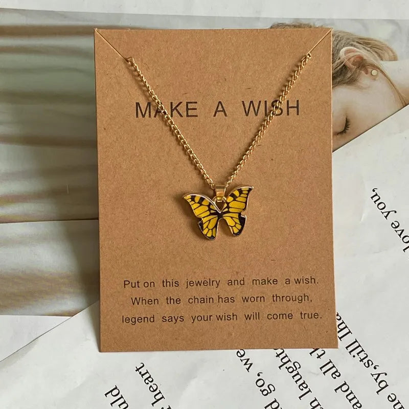 Fashion Women Necklace Korea Style New Butterfly Pendant