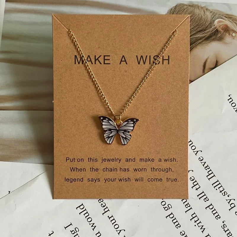 Fashion Women Necklace Korea Style New Butterfly Pendant