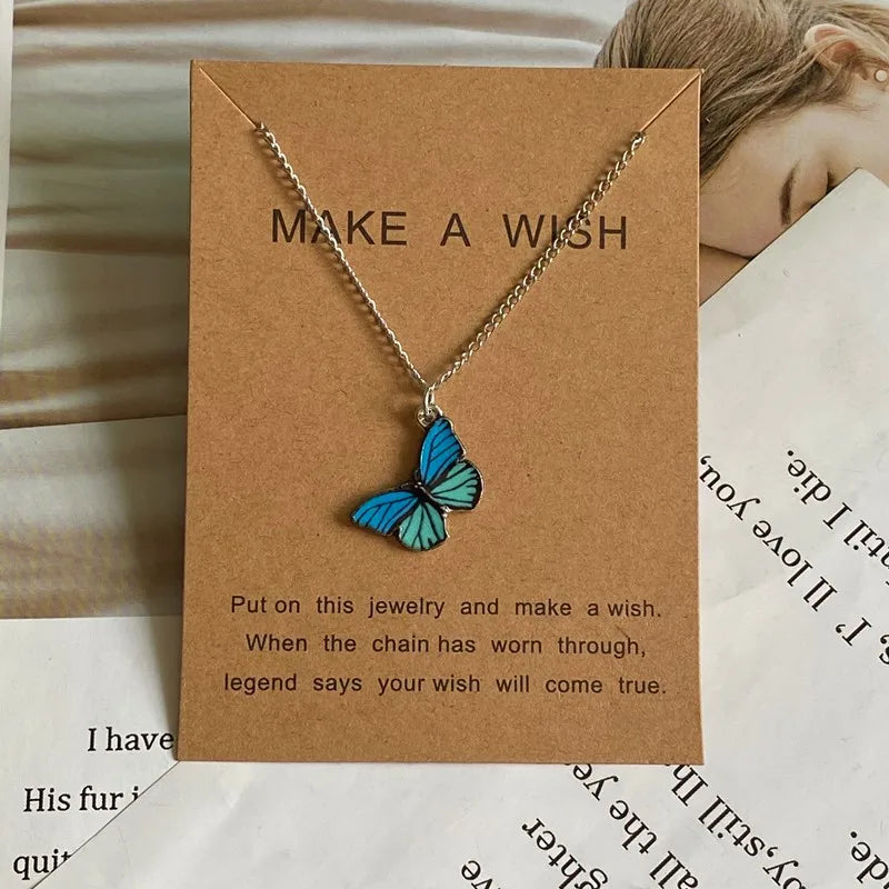 Fashion Women Necklace Korea Style New Butterfly Pendant
