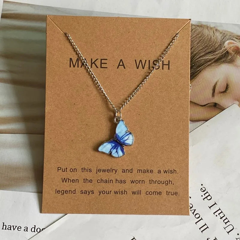 Fashion Women Necklace Korea Style New Butterfly Pendant
