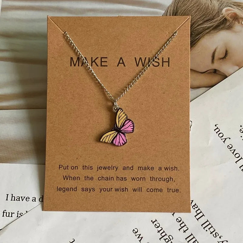 Fashion Women Necklace Korea Style New Butterfly Pendant
