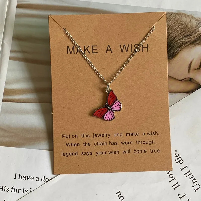 Fashion Women Necklace Korea Style New Butterfly Pendant