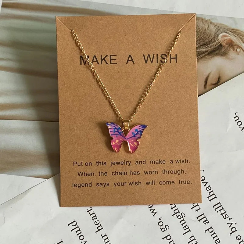 Fashion Women Necklace Korea Style New Butterfly Pendant