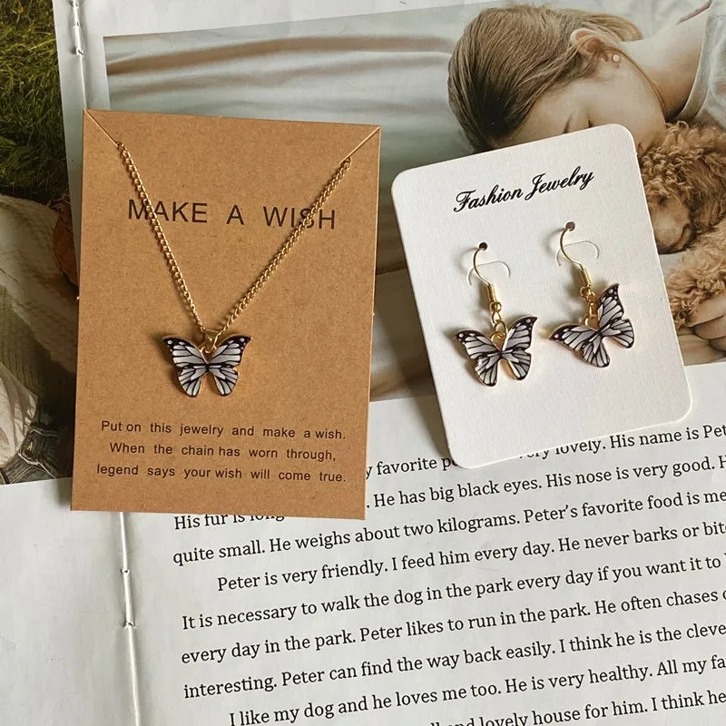 Fashion Women Necklace Korea Style New Butterfly Pendant