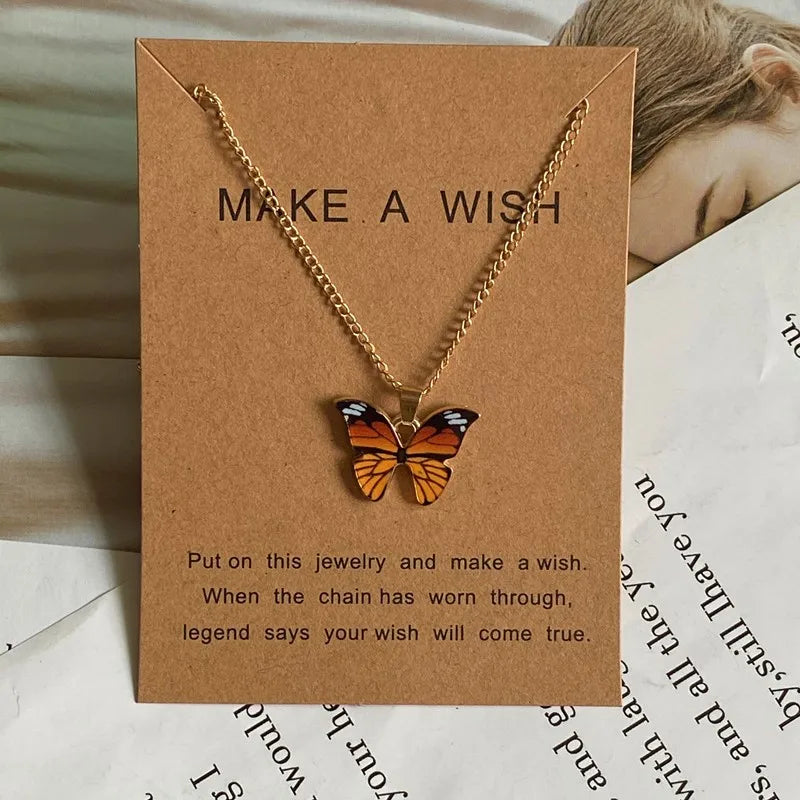 Fashion Women Necklace Korea Style New Butterfly Pendant