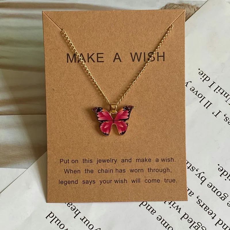 Fashion Women Necklace Korea Style New Butterfly Pendant