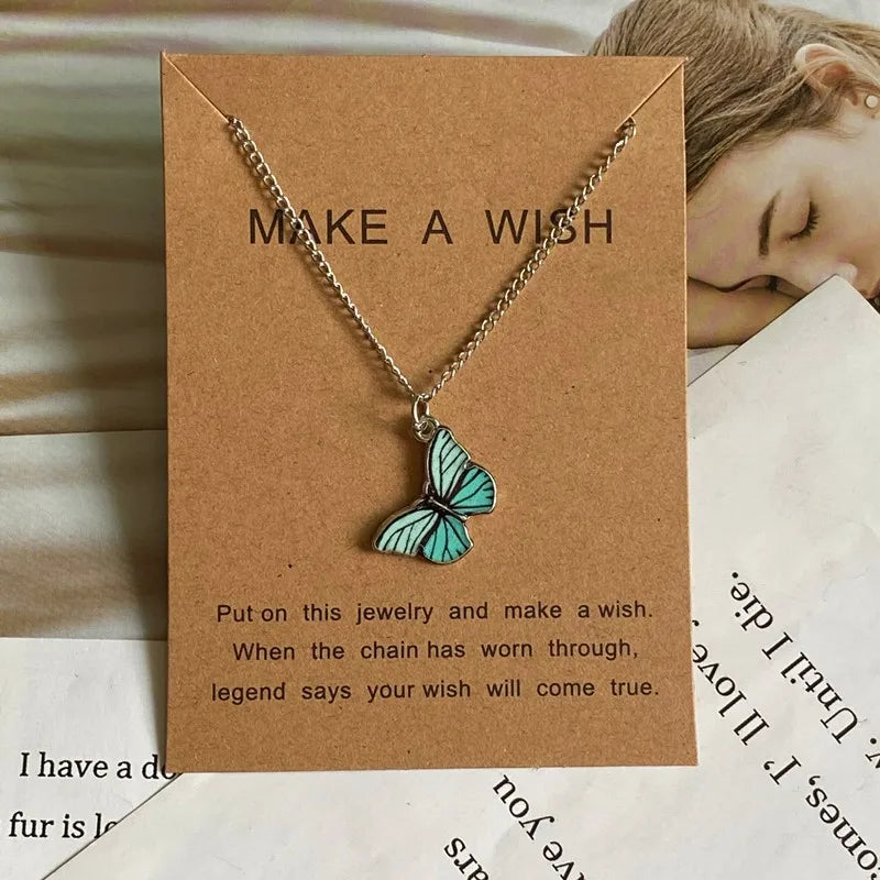 Fashion Women Necklace Korea Style New Butterfly Pendant