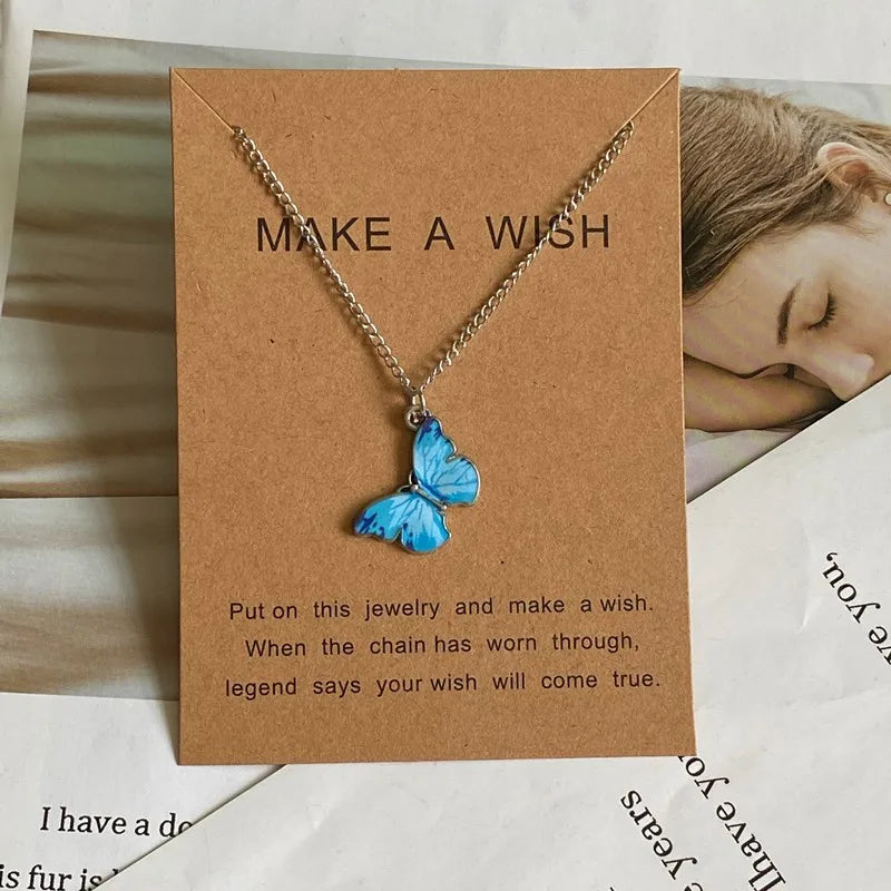 Fashion Women Necklace Korea Style New Butterfly Pendant