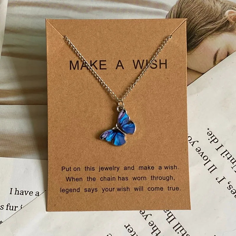 Fashion Women Necklace Korea Style New Butterfly Pendant