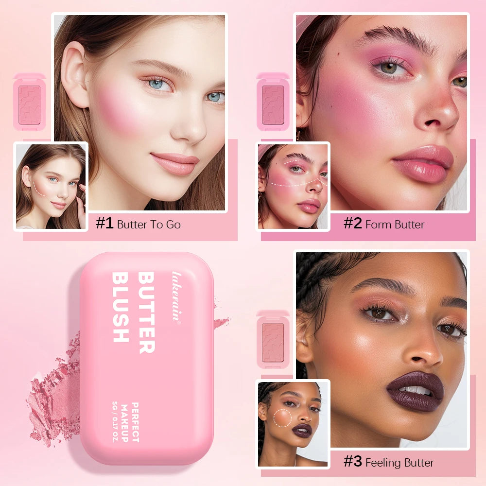 Professional Makeup Powder Blush 12HR Wear Vegan Formula Blusher Makeup