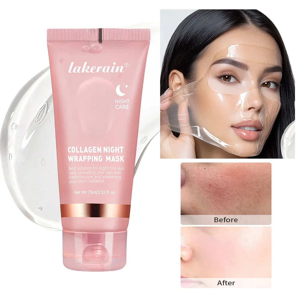 Collagen Overnight Wrapping Peel Off Facial Mask Pack Elasticity Hydration