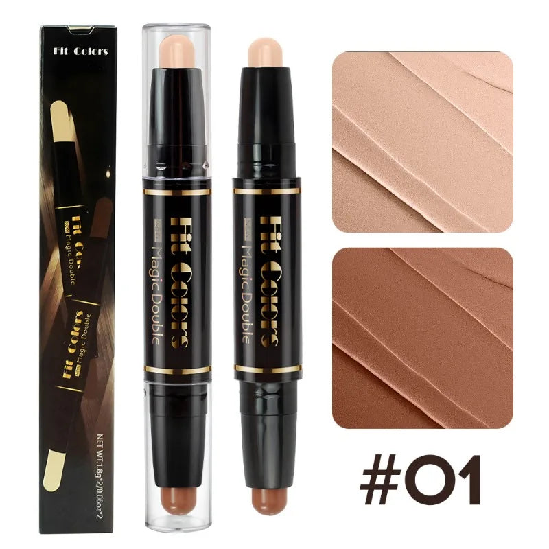 Dual-end Highlighter Concealer Stick Contour Shadow Smear