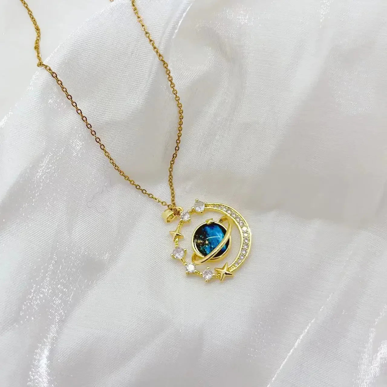 Collars Para Mejer Delicate and Beautiful Starry Pendant Necklace With Micro