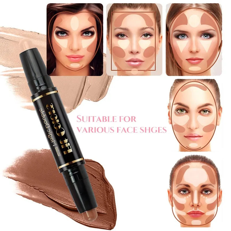 Dual-end Highlighter Concealer Stick Contour Shadow Smear