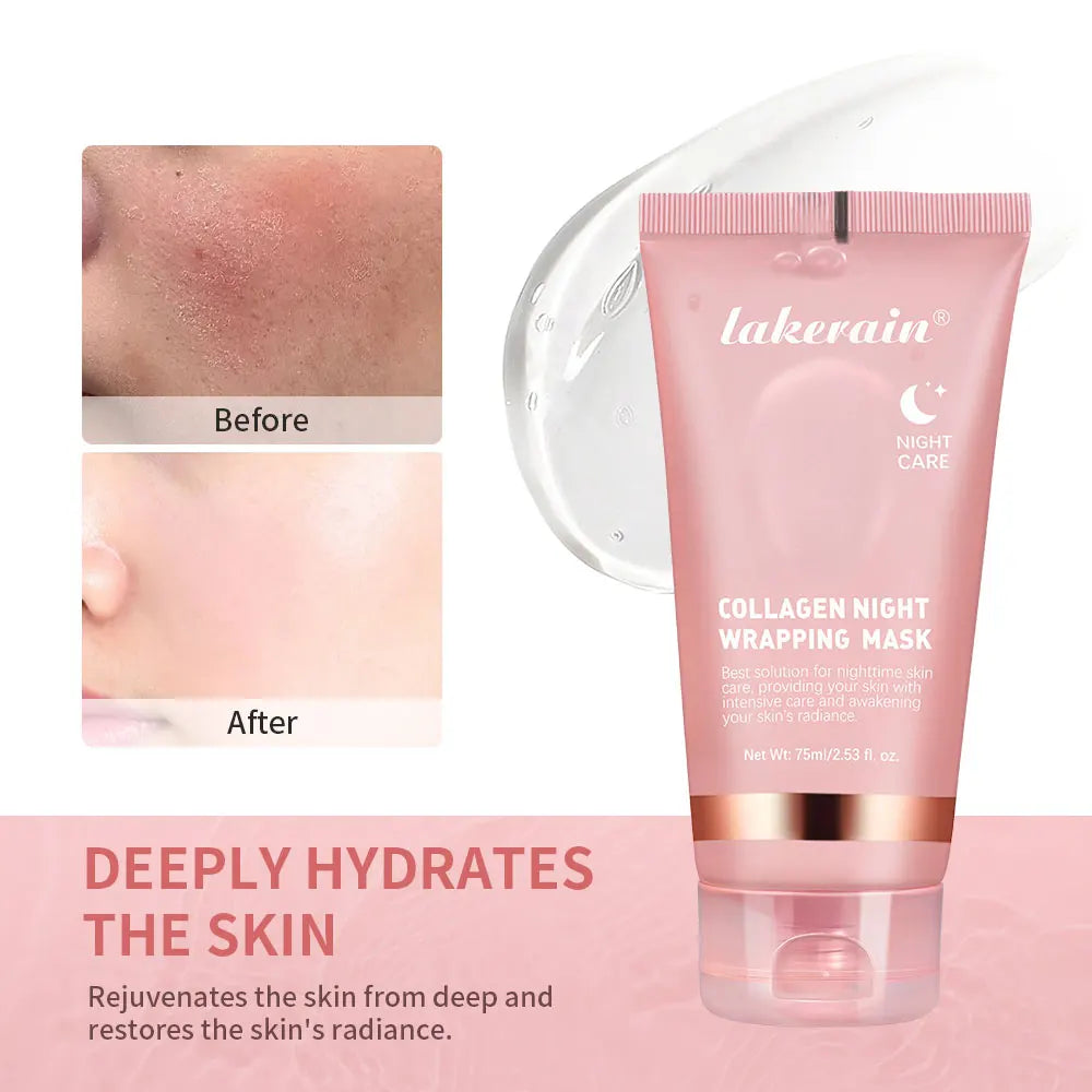 Collagen Overnight Wrapping Peel Off Facial Mask Pack Elasticity Hydration