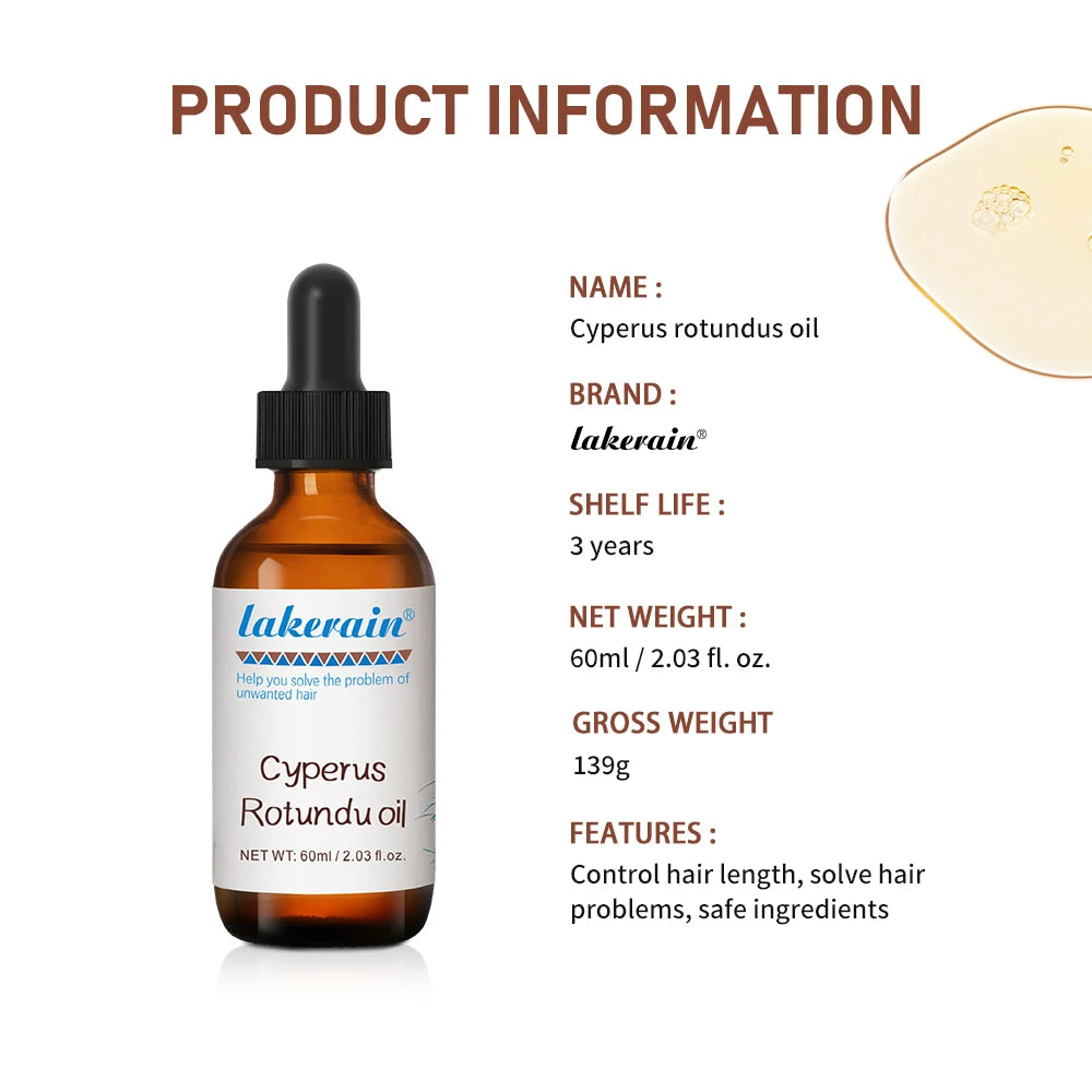 Inhibit Hair Growth 60ml Cyperus Rotundus Oil