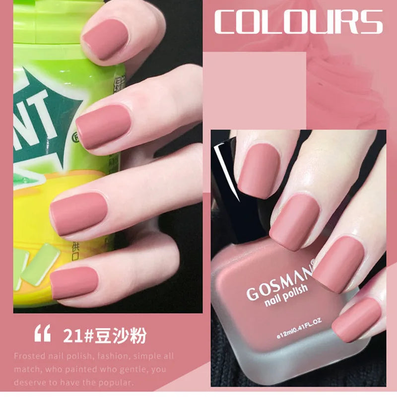 Fashion Color Long Lasting Quick Dry Matte Nail Lacquer Polish