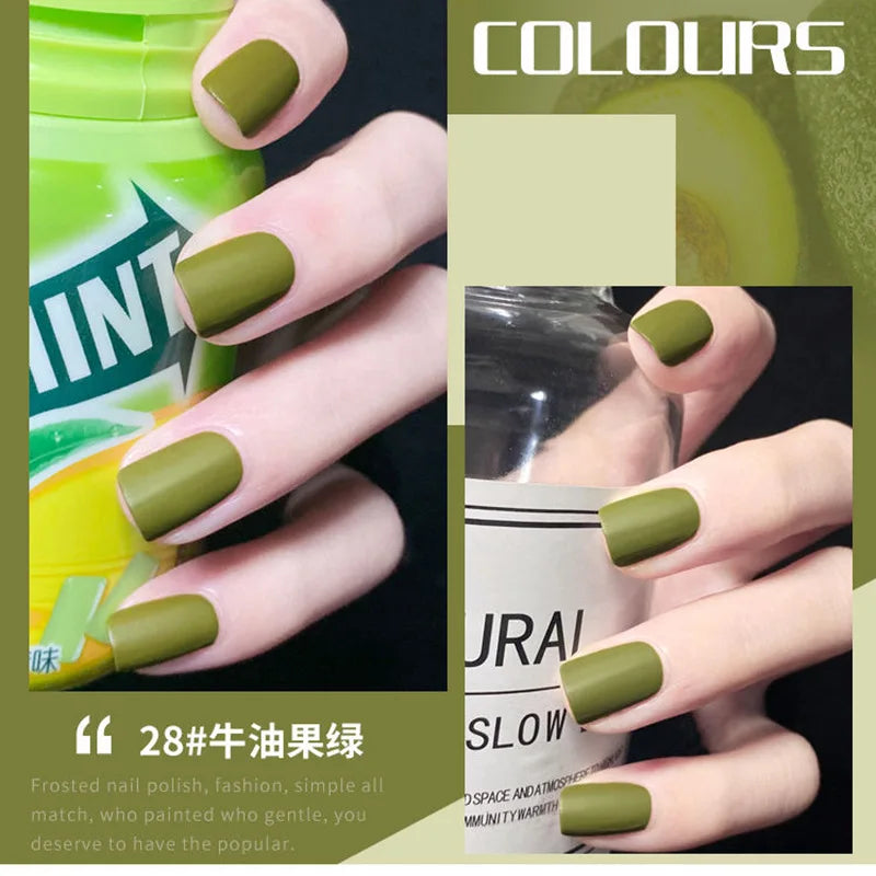Fashion Color Long Lasting Quick Dry Matte Nail Lacquer Polish