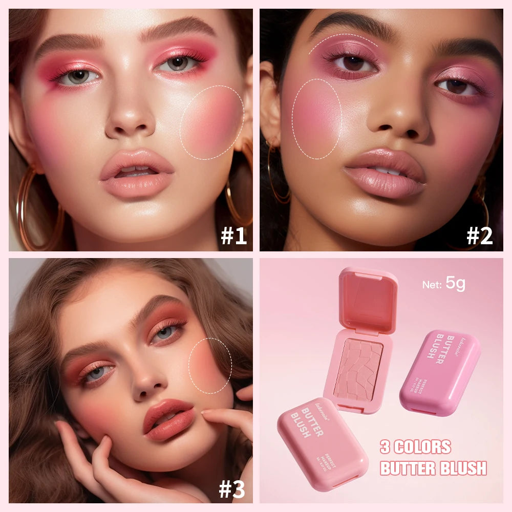 Professional Makeup Powder Blush 12HR Wear Vegan Formula Blusher Makeup