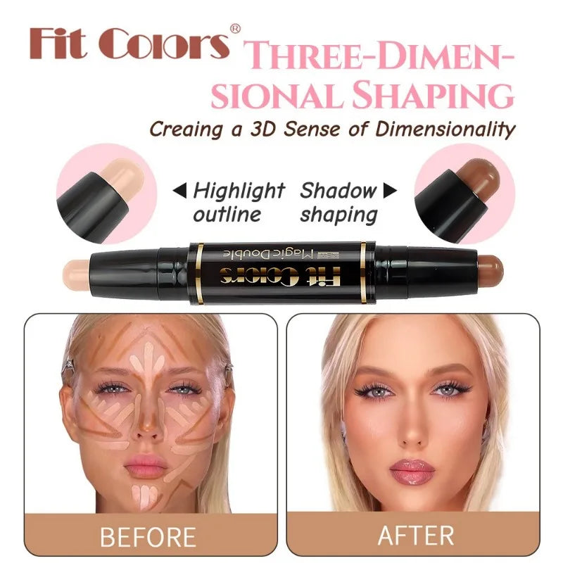 Dual-end Highlighter Concealer Stick Contour Shadow Smear