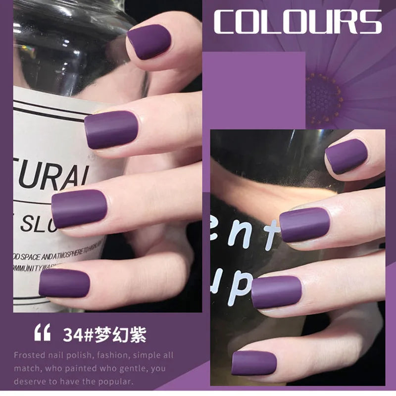 Fashion Color Long Lasting Quick Dry Matte Nail Lacquer Polish