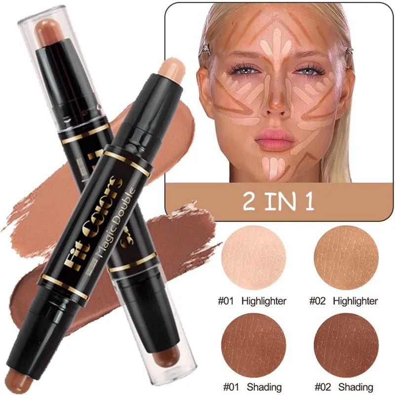Dual-end Highlighter Concealer Stick Contour Shadow Smear