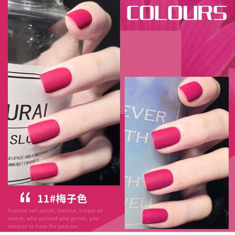 Fashion Color Long Lasting Quick Dry Matte Nail Lacquer Polish