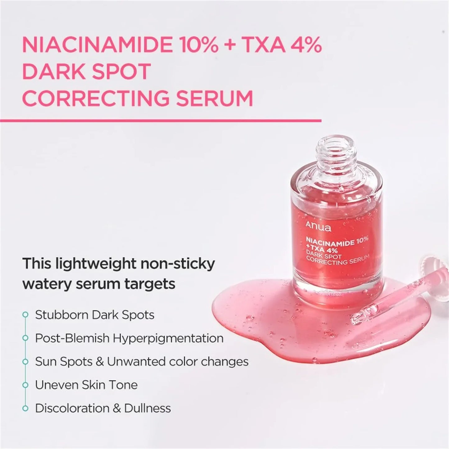 Anua 10% Niacinamide + 4% Hyaluronic Acid Serum, Hyaluronic Acid,