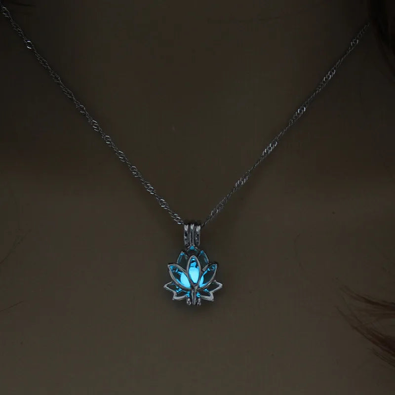 Luminous Glowing In The Dark Moon Lotus Flower Shaped