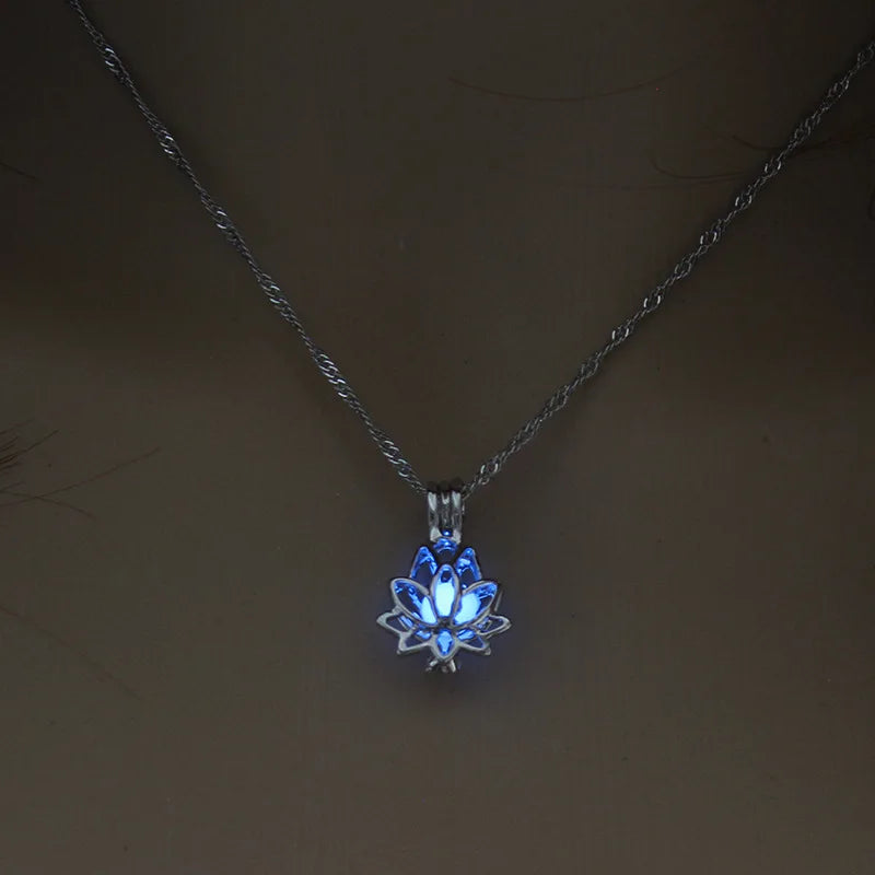 Luminous Glowing In The Dark Moon Lotus Flower Shaped