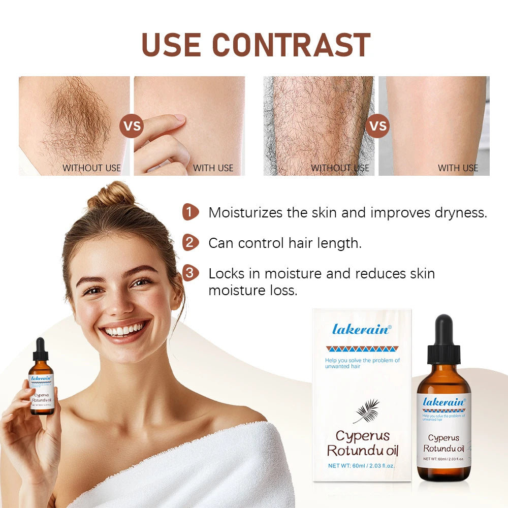 Inhibit Hair Growth 60ml Cyperus Rotundus Oil