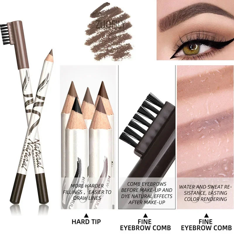 1pcs Waterproof Cosmetic Eye Brow Pencil Five Color
