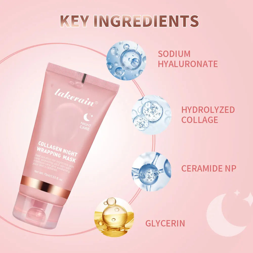 Collagen Overnight Wrapping Peel Off Facial Mask Pack Elasticity Hydration