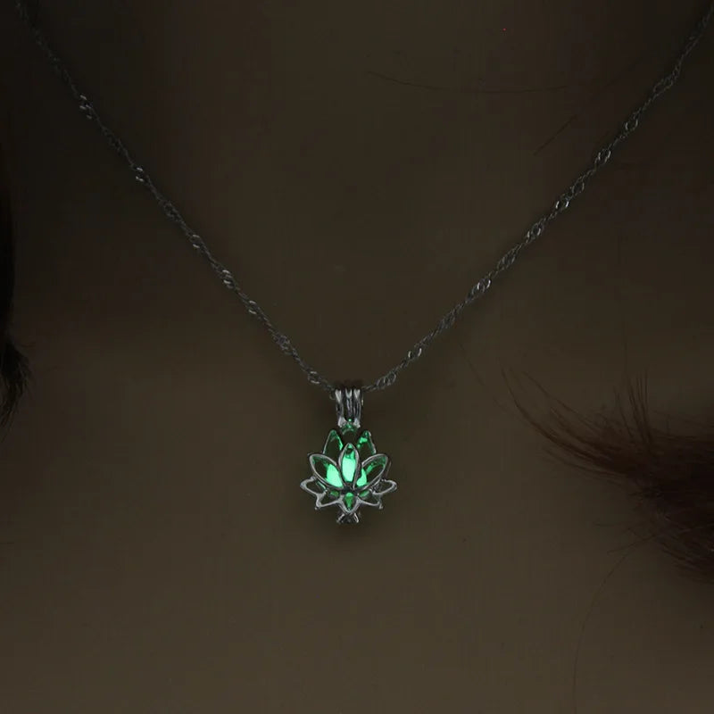 Luminous Glowing In The Dark Moon Lotus Flower Shaped