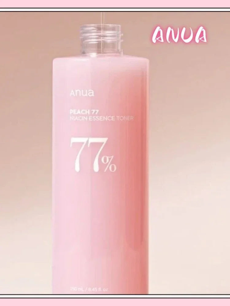 ANUA's Peach 77 Niacin Essence Toner 250ml AHA Vitamin C Ceramide Hyaluronic Acid Niacinamide Panthenol Whitening Moisturizing