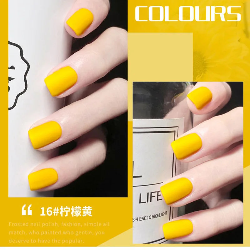 Fashion Color Long Lasting Quick Dry Matte Nail Lacquer Polish