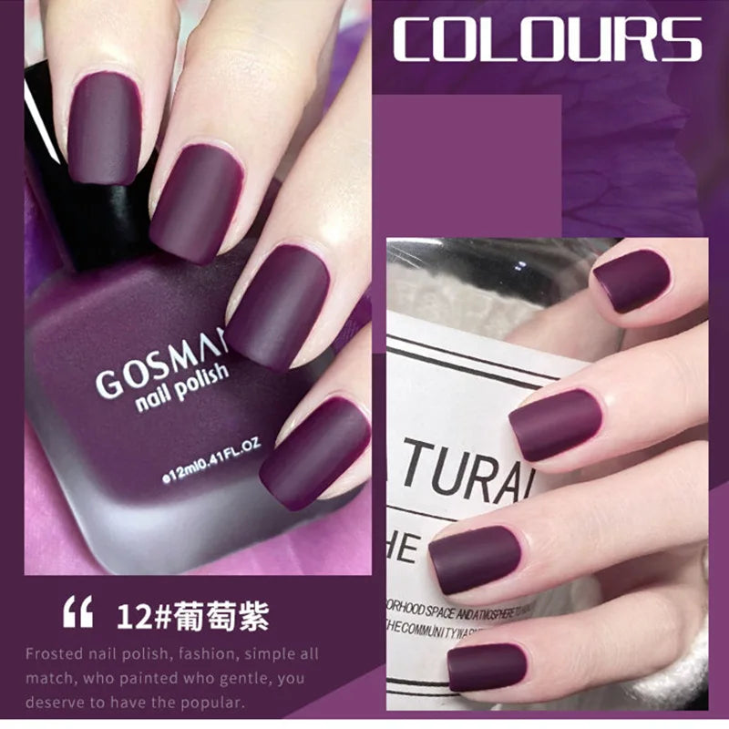 Fashion Color Long Lasting Quick Dry Matte Nail Lacquer Polish