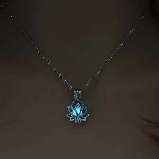 Luminous Glowing In The Dark Moon Lotus Flower Shaped